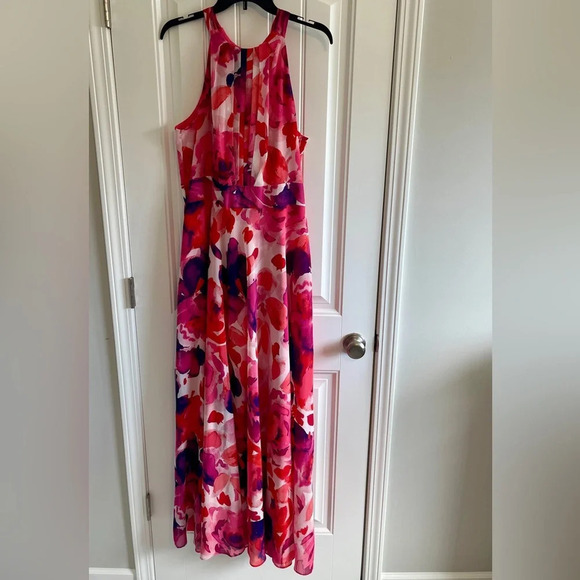 Eliza J. Pink Floral Maxi Dress - Picture 1 of 8